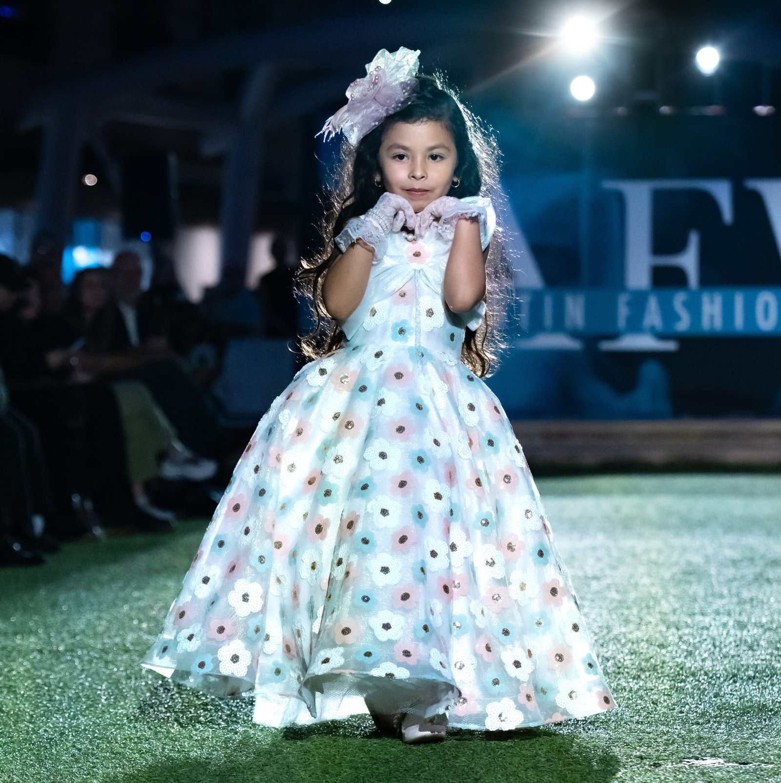 Enchanting Aurora haute couture gown with sparkling details and princess-inspired brilliance.